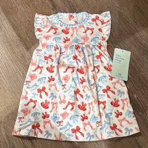 Charming Girls Casual Dress with Bows
